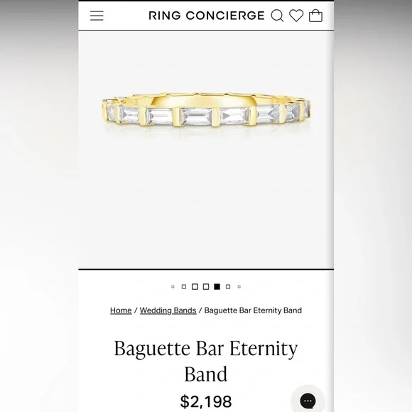Ring Concierge 14K Gold Baguette Bar Eternity Band - Picture 2 of 7